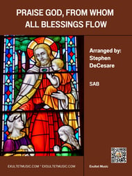 Praise God, From Whom All Blessings Flow SAB choral sheet music cover Thumbnail